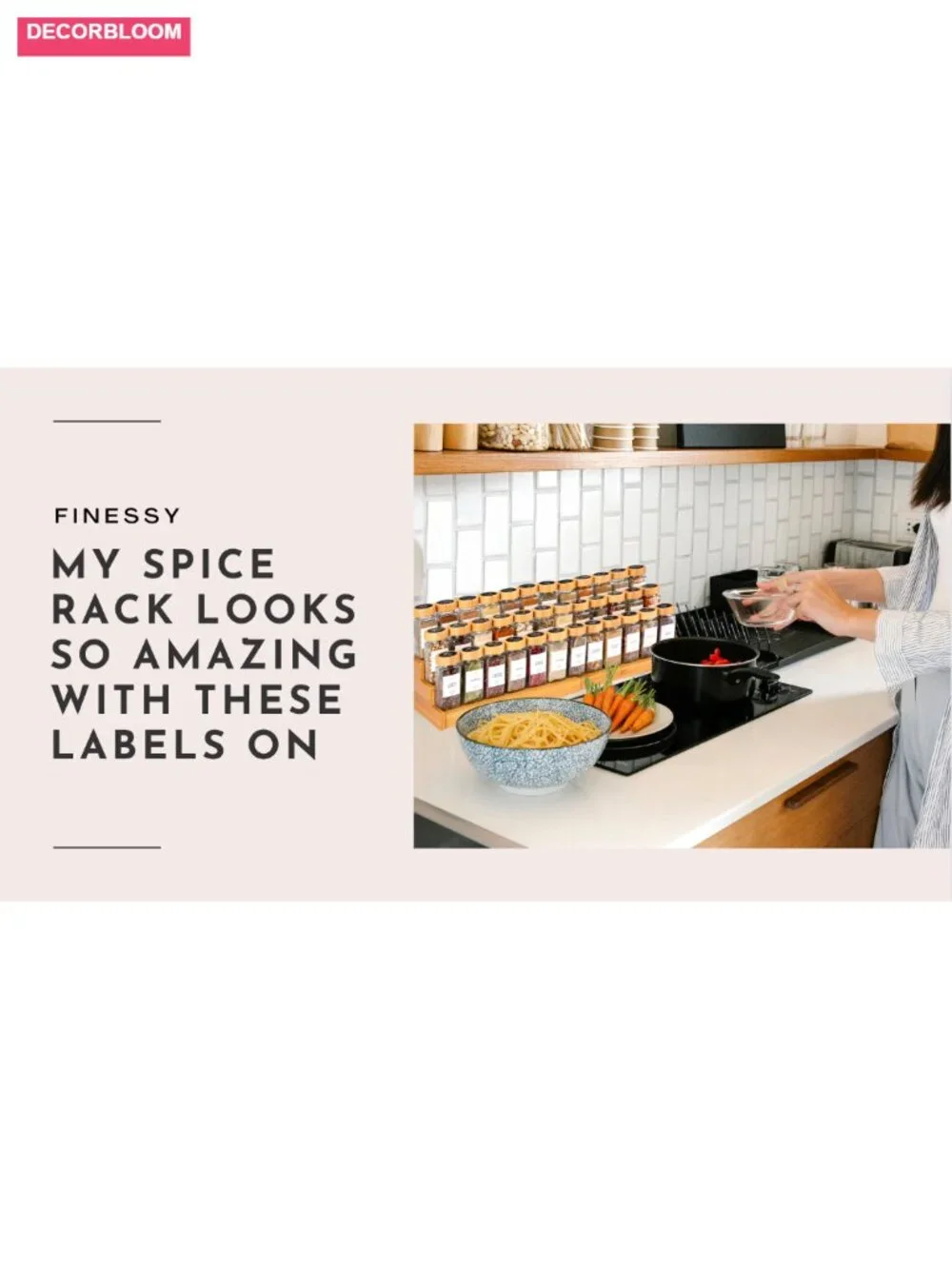 24 Pack 4oz Square Glass Spice Jars with Bamboo Lids and Shaker Tops